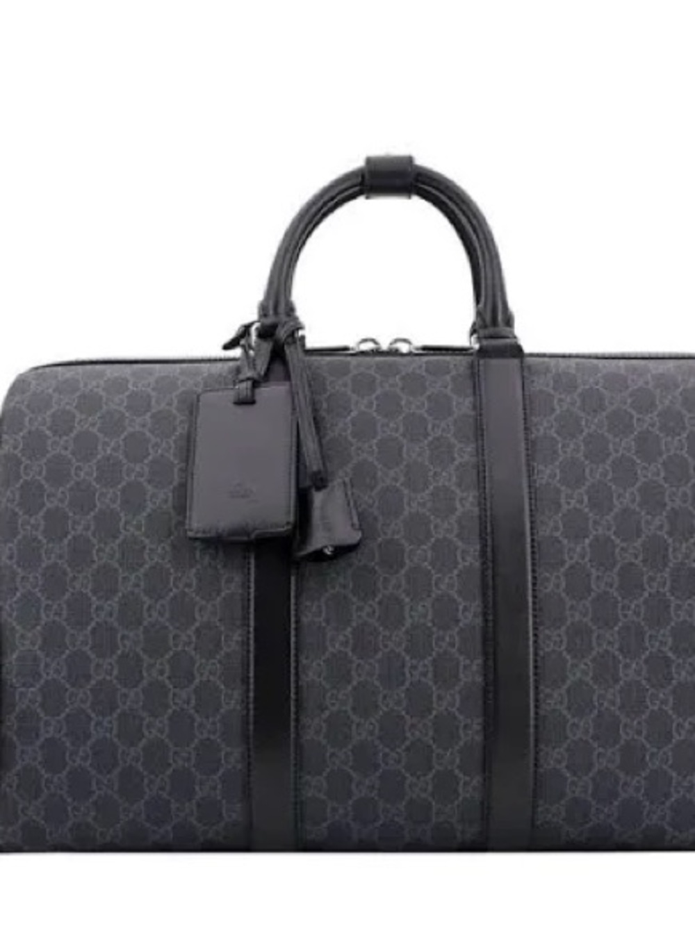Gucci Charcoal GG Supreme Duffel Bag